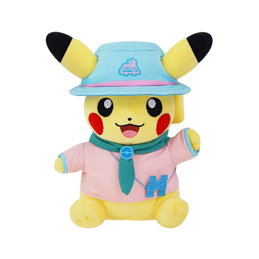 Pokémon ROAD TRIP Series Camping Vest & Bucket Hat Pikachu Plush Doll