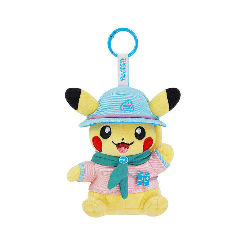 Pokémon ROAD TRIP Series Camping Vest & Bucket Hat Pikachu Plush Doll